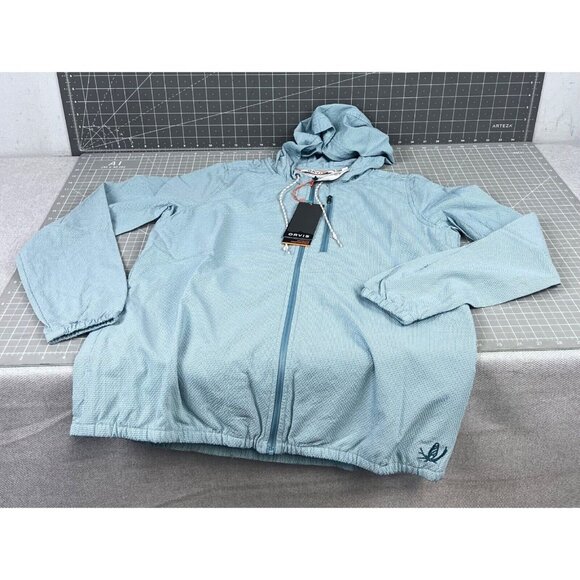 Orvis Jackets & Blazers - Orvis Women's Hooded Open Air Caster Jacket Dusty Blue Sz. S UPF 40 Windproof